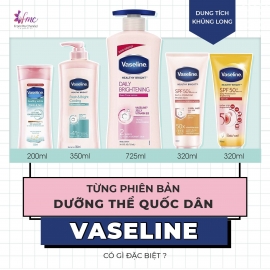 [ĐỦ LOẠI] Dưỡng Thể Trắng Da Toàn Thân Vaseline Quốc Dân Dung Tích Khủng